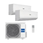 Aire acondicionado Split 2 x 1 - HAIER Tide-R, 2322 fg/h, Función Inverter, Blanco
