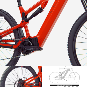 Bicicleta eléctrica montaña 29" doble suspensión E-EXPL 520 S Rojo 500 Wh